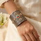 "Nyra"Silver Look Alike Kundan Handcuff