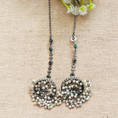 "Tiny" Silver Look Alike Oxidized Earrings