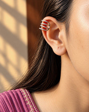 "Ring"Silver Look Alike Earcuff
