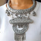 "Zohar"Silver Look Alike Oxidized Necklace