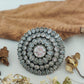 Oversized Silver Look Alike Oxidised Ring