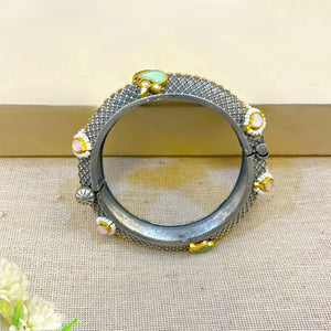 "Mishi" Silver Look Alike Kundan Kada