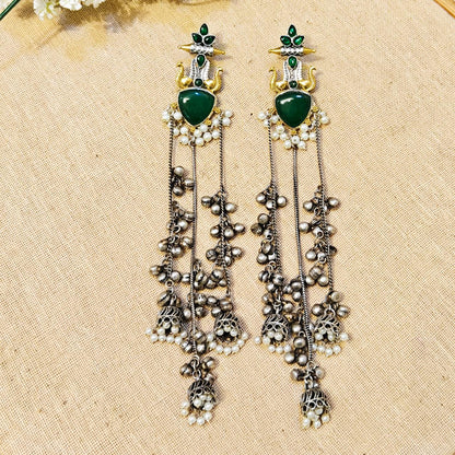 "Mrinal" Look Alike Dual Tone Stone Earring