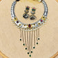 "Lotus"Silver Look Alike Dual Tone Choker