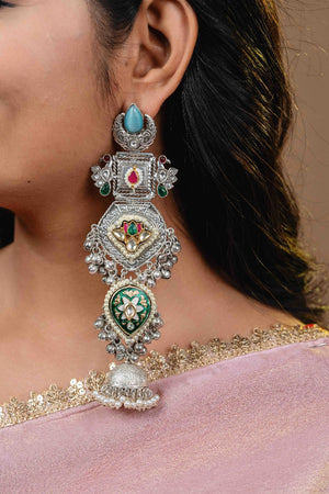 "Annarkali" Silver Plated Earrings