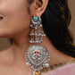 Big Oxidised earring with ghungoo