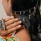 "Twirl" Silver Look Alike Oxidized EarChain