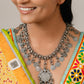 "Solstice" Silver Look Alike Oxidized Necklace