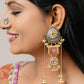 " Bloom" Silver Plated Dual Tone Earring