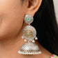 Dual Tone Long Earring With Jhumka