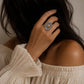 "Lumbagol" Silver Look Alike Dual Tone Ring