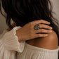 "Lotaz" Silver Look Alike Dual Tone Ring