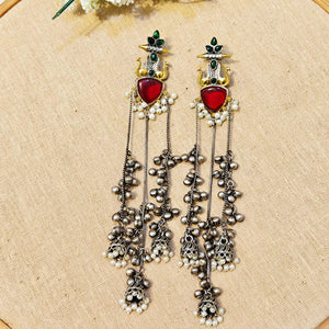 "Mrinal" Look Alike Dual Tone Stone Earring