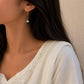 "Ivy" Silver Look Alike Stone Earing