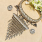 "Zohar"Silver Look Alike Oxidized Necklace