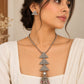 "Triya"Silver Look Alike Oxidized Necklace
