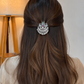 Shign Silver Look Alike Oxidized Hairpin for Women - Traditional Hairpin with Multicolor Stones