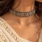 "Fool" Silver Look Alike Oxidized Choker
