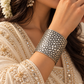 "Dvani"Silver Look Alike Oxidized Kada