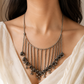 "Bansi"Silver Look Alike Oxidized Necklace