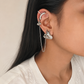 "telly phone"Silver Look Alike Oxidized Earcuff