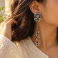 "Sumi" Silver Look Alike Stone Earrings