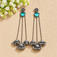 "Wriha" Silver Look Alike Stone Earrings