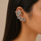 Snark Flower Cluster Oxidised Stylish Full Ear Cuffs