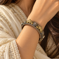 "Elle"Silver Look Alike Dual Tone Kada