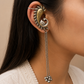 Pllint Traditional Peacock Earcuff with Chain