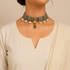 Navratna Silver Plated Choker for Women - Traditional Ethnic Jewellery