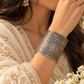 "Dvani"Silver Look Alike Oxidized Kada