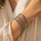 "Cleo" Silver Look Alike Oxidized Bangles