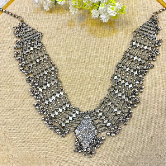 "Skye" Silver Look Alike Oxidized Weistbelt