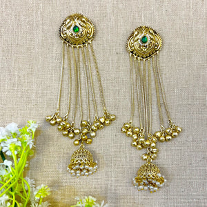 " Raine" Silver Look Alike Long Earrings