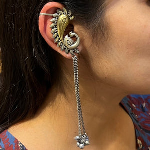 "Pllint" Silver Look Alike Dual Tone Earcuff