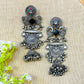 "Adamant" Silver Look Alike Oxidized Earring