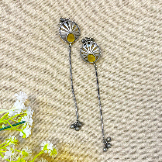 "Wren" Silver Look Alike Oxidized Earrings