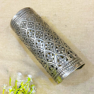 Long Silver cuff bracelet