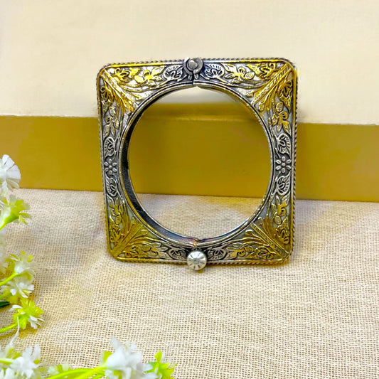 " Aspen " Silver Look Alike Dual Tone Kada