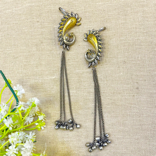 " Flint " Silver Look Alike Dual Tone Earcuff