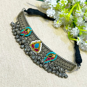 Oxidized Choker Necklace