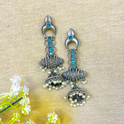 silver look alike jhumka