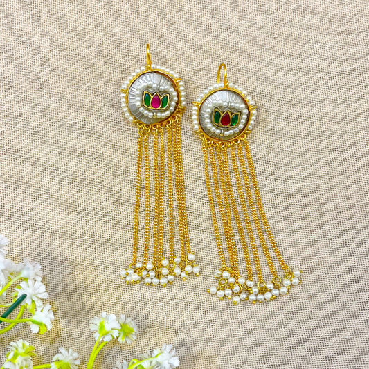 "Ivaly" Silver Look Alike Long Earrings