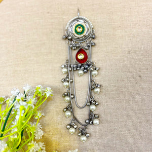 " Phoenix " SilverLook Alike Oxidized Hairpin