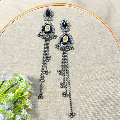 silver kashmiri earrings