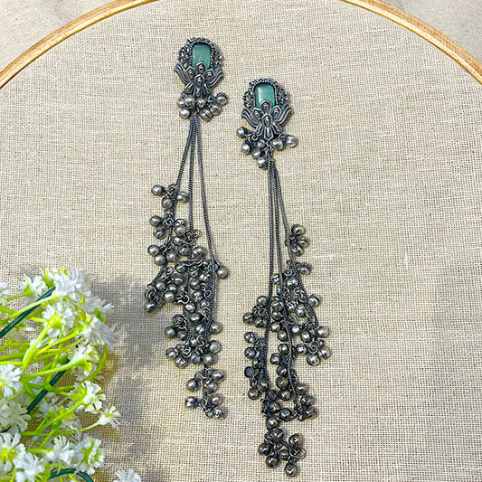 Oxidised Kashmiri Earrings