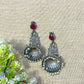 silver Jhumka earrings