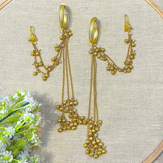 traditional earrings with long chain