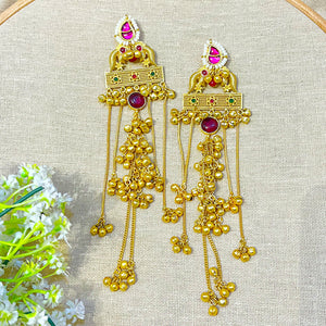 golden Kashmiri Earrings